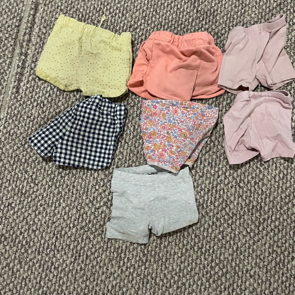 Assorted 2T Girls Colorful Kids Shorts Set
